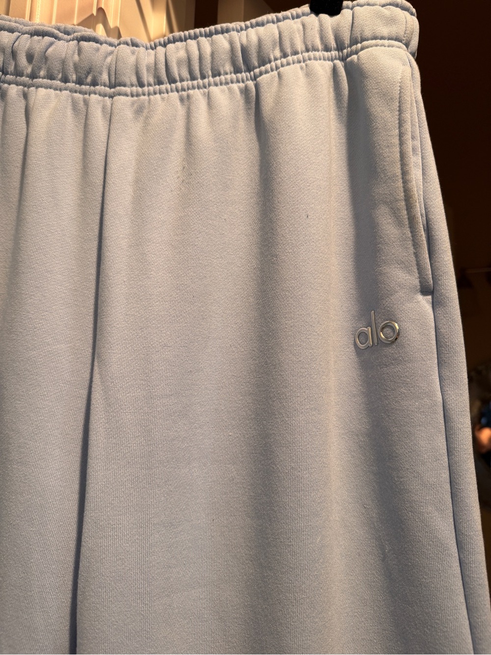 Alo Accolade Straight Leg Sweatpant - Seashell Blue - Picture 3 of 3